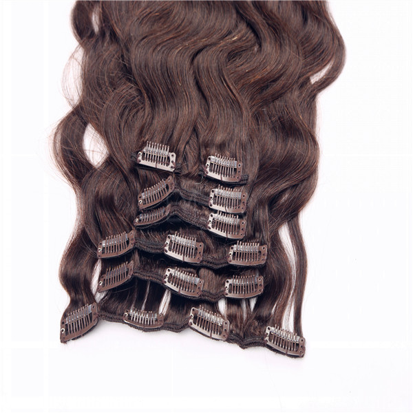 Wholesale remy top grade clip in human hair extensions uk WJ033